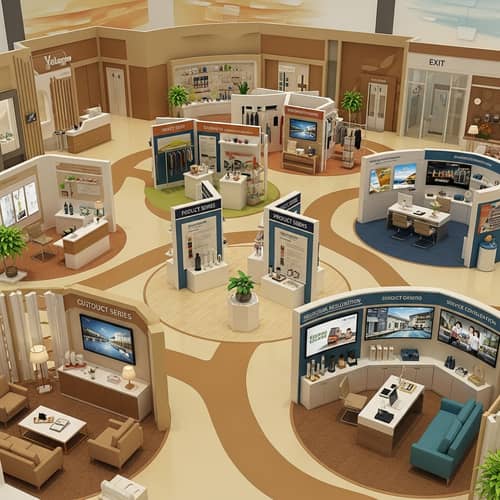 Innovative 300 sqm Customer Showroom Layout Concept