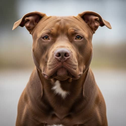 Pure Brown Pit Bull Terrier - Muscular & Friendly