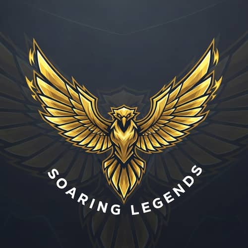 Modern Golden Phoenix Esports Logo Design