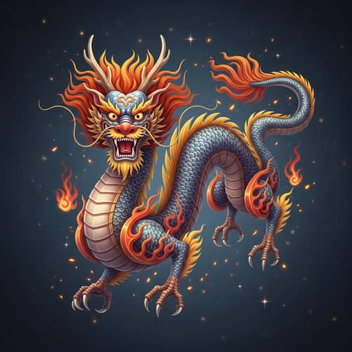 Traditional Chinese Dragon - Mythical Creature Artwork