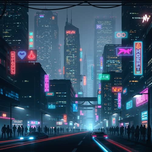 Cyberpunk City Skyline: Vibrant Nightscapes & Futuristic Elegance