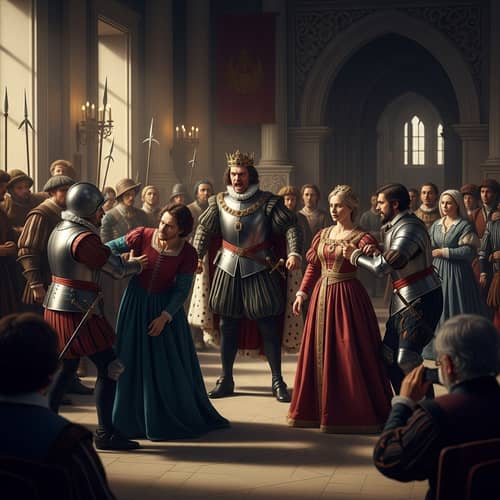 1534 Historical Scene: Furious King at Whitehall Palace 1534 Historical Scene: Furious King at Whitehall Palace