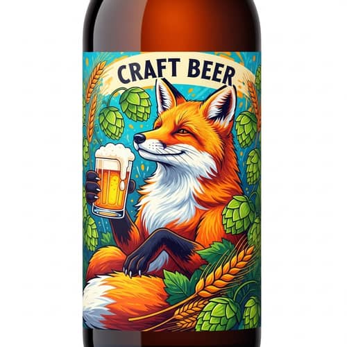 Craft Beer Fox Illustration | Brewery Label Design
