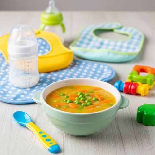 Nutritious Pea and Carrot Baby Soup Recipe