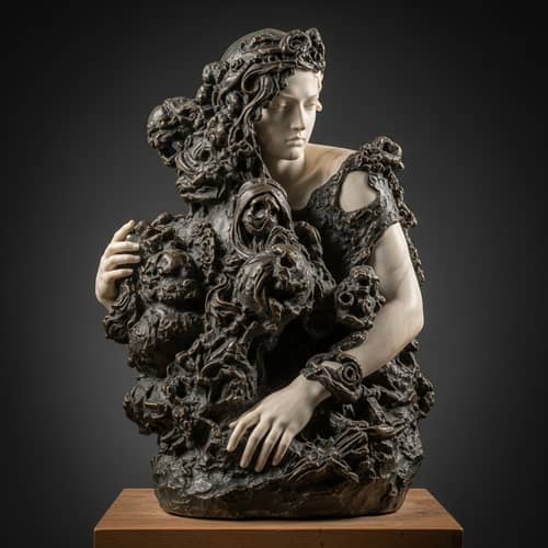 Detailed and Realistic Sculpture: Masterful Art in Marble or Bronze