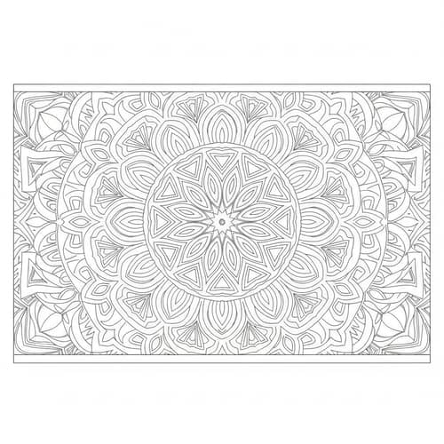 Intricate Mandala Design for Calming Coloring Experience