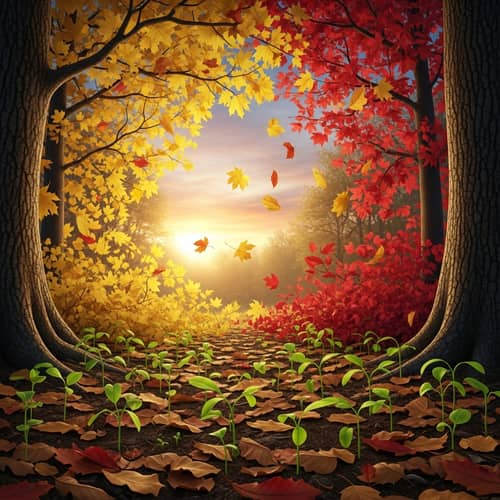Circle of Life: Transformative Forest Artwork