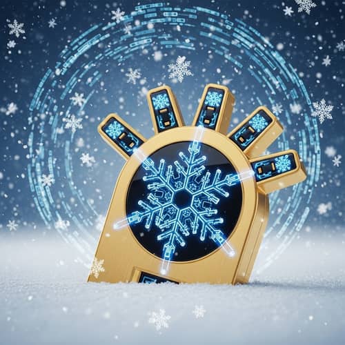 Golden Snowflake Design Multplug in 4K Resolution