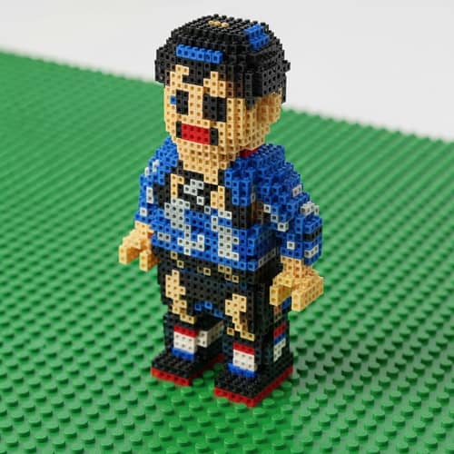 Creative Lego Figure Made of 1x1 Pins