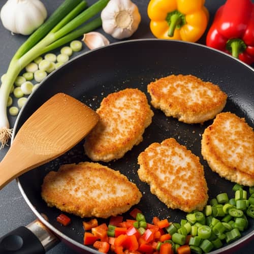 Golden Brown Chicken Cutlets | Sizzling Pan Scene