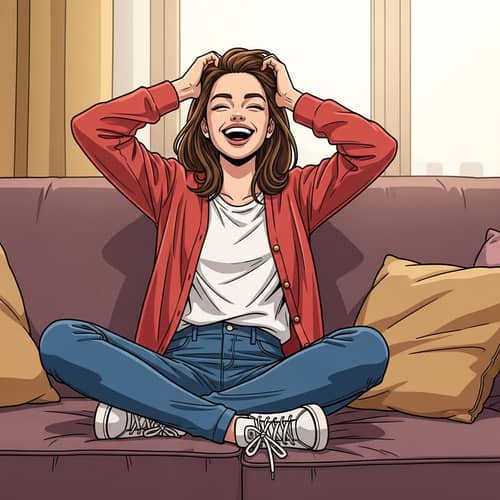 Playful College Student Illustration | 3D Graphic Novel Style