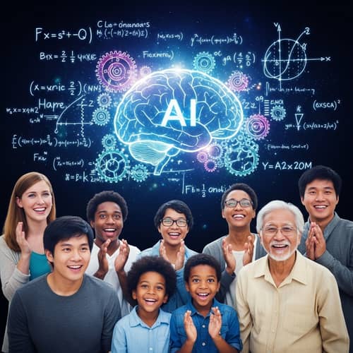 AI in Education: Smart Technology and Learning Process Illustration