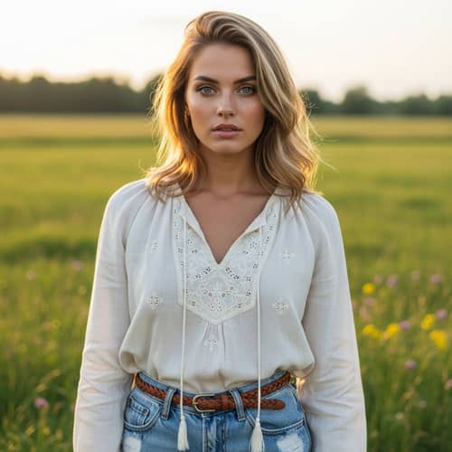 Stylish Scandinavian Model in Summer Clothing | Fashion Photoshoot