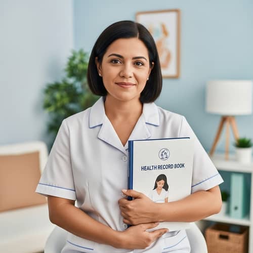 Hispanic Midwife Health Record Book for Expecting Mothers