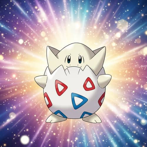 Vibrant Pokémon Togepi in Enchanting Animated Background