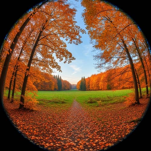 Tranquil Autumn Landscape Photography | Vivid Orange & Gold Leaves