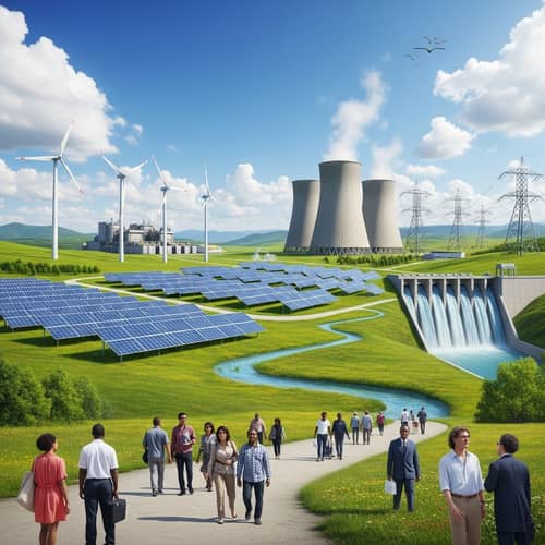 Futuristic Hybrid Energy Park - Harmony of Technology & Nature