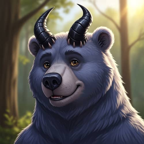Baloo with Demonic Horns - The Jungle Book Character