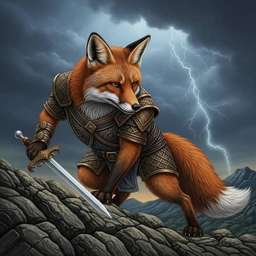 Intense and Defiant Fox | Challenging Stylization