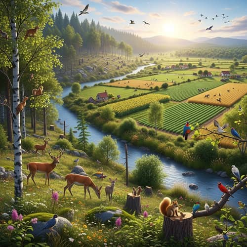 Rural Landscape Transformation: Forest to Urban Development