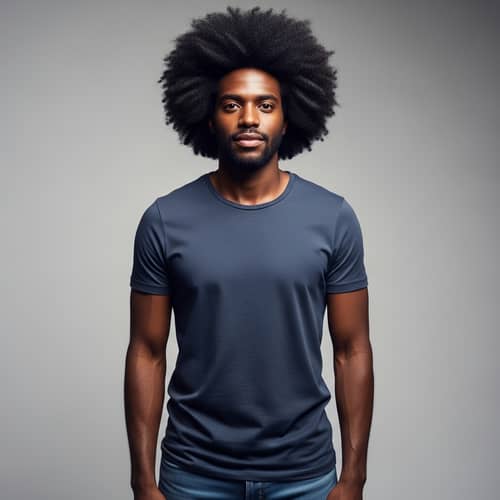 Black Man with Afro Hairstyle | Casual Dressed Portrait