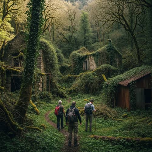 Explorers in Overgrown Ruins | Abandoned Forest Exploration