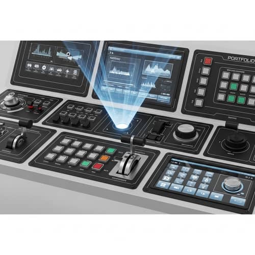 Futuristic Control Panel for Portfolio Presentation