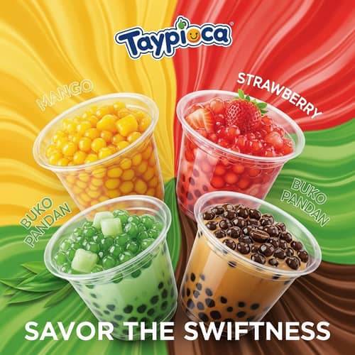 Taypioca: Savor the Swiftness with Mango, Strawberry, Buko Pandan & Coffee Flavors