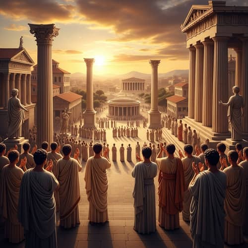 Surreal Roman & Greek Empire Revelation | Amber Sunset View