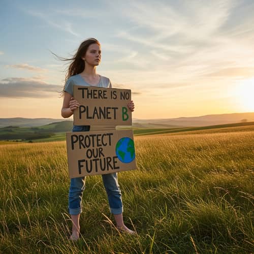 Greta Thunberg Environmental Advocate | Grass Field Photo