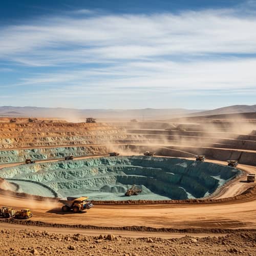 Oyu Tolgoi Copper Mine Landscape - Industrial Mongolian View