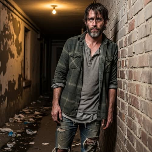 Ugly Gage Scott with Scruffy Beard and Unkempt Hair