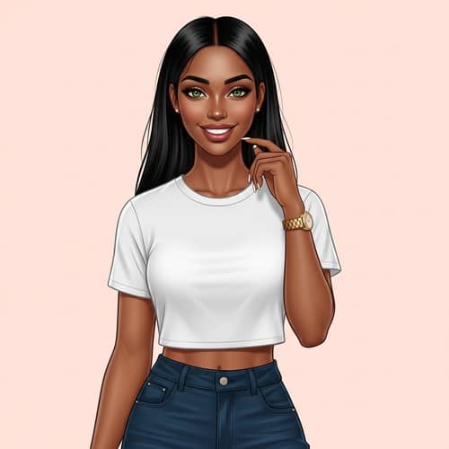 Realistic Social Media Influencer Model | Age 25, Athletic Body, Green Eyes