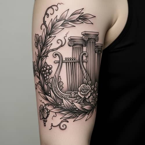 Greek & Roman Mythology Arm Tattoo Design