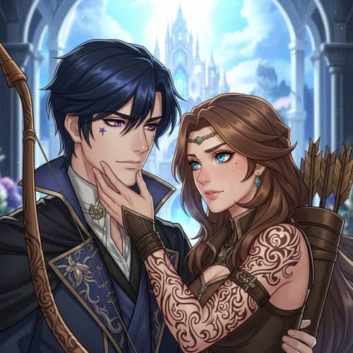 Rhysand and Feyre: Grand Fantasy Characters in Emotional Moment