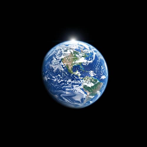 Serene Earth in Expansive Space: Ethereal Blue Planet