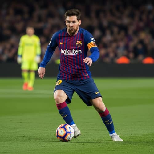Dynamic Footballer with Incredible Dribbling Skills