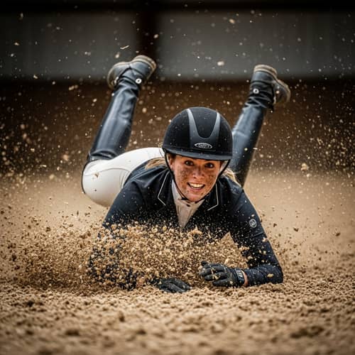 Equestrian Mishap - Hilarious Face-First Leap | High-Speed Photo