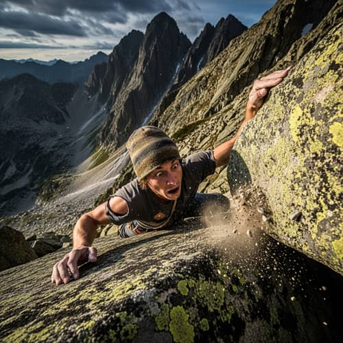 Mountain Climbing Accident: Person Hits Head on Boulder