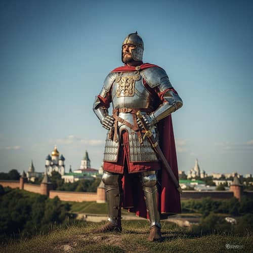 Majestic Medieval Figure in Armor | Historical Splendor