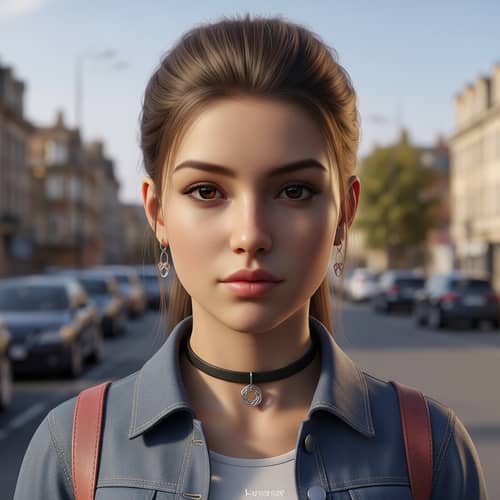 Realistic 4K Teenage Girl: Exquisite Beauty & Youthful Spirit