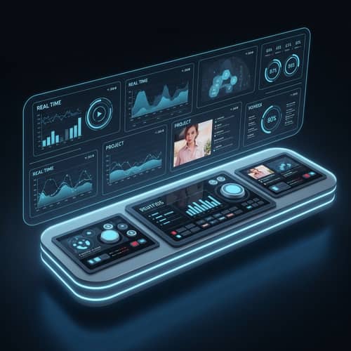 Futuristic Control Panel for Portfolio Presentation | Website