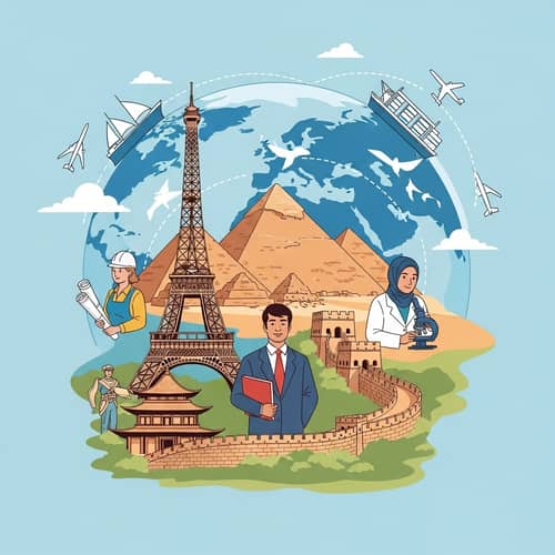 Globalization Representation: Landmarks, Knowledge Sharing & Trade Symbols