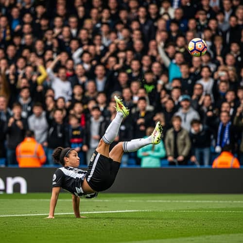 Intense Football Match Bicycle Kick Scene