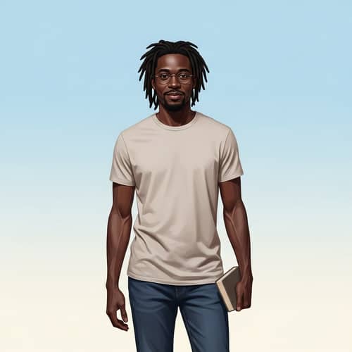 Human Digital Painting of a Black Man