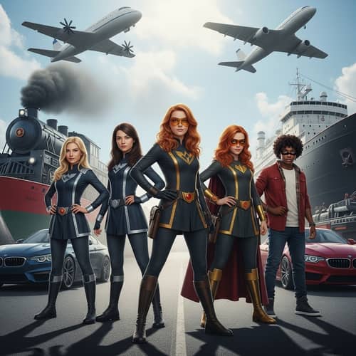 Superhero Group Adventure with Diverse Abilities