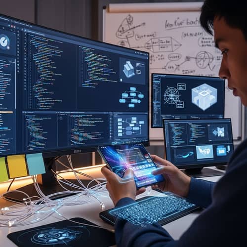 Modern Coding Environment with Top-of-the-Line Smartphone