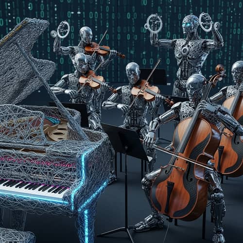 Digital Biomechanical Orchestra: Fusion of Organic & Mechanical Music