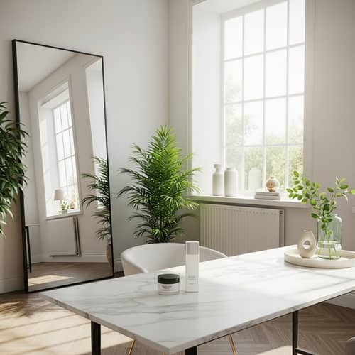 Elegant Room Photoshoot Setting for Cosmetic Product