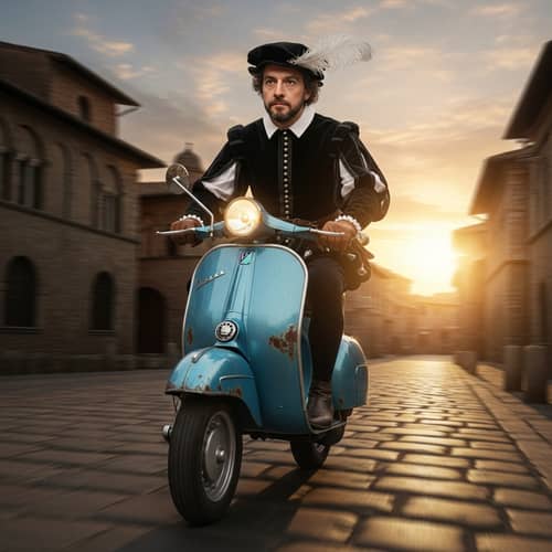 Cristoforo Colombo Riding Scooter - Historical Figure